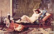 Frederick Goodall A New Attraction in t he Harem oil on canvas